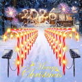 24 Pack Solar Candy Cane Lights Outdoor Waterproof with 8 Modes T31254