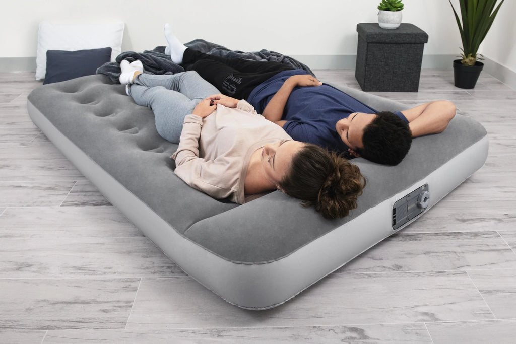 12" Gray Air Mattress with Built-in Pump E61525