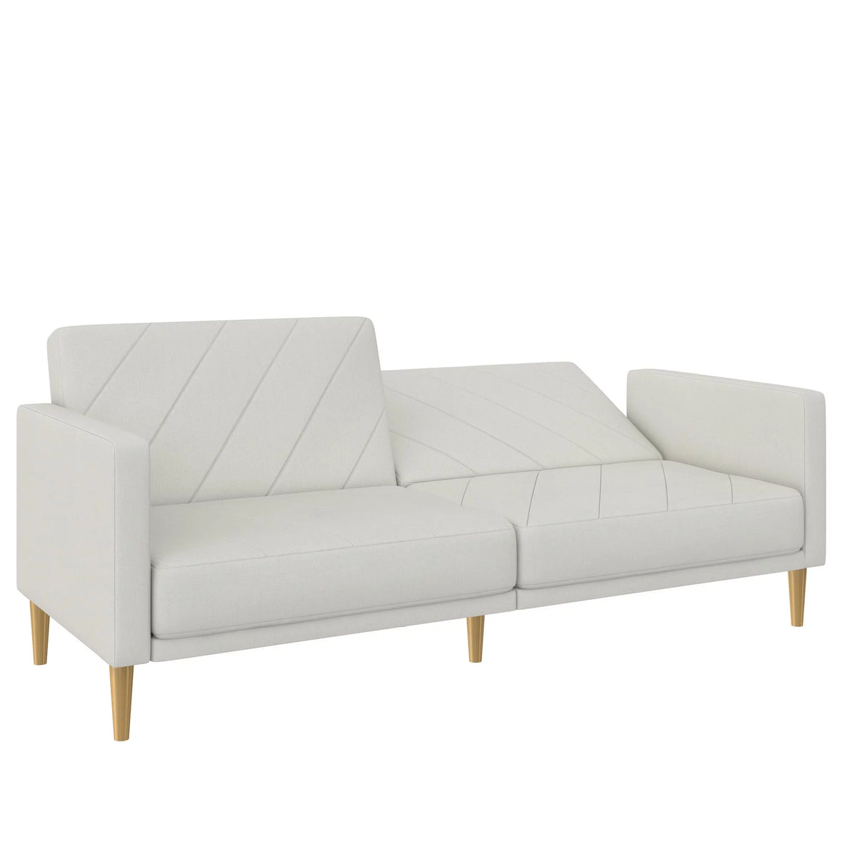 Light Gray Linen Futon Sofa Bed H639461