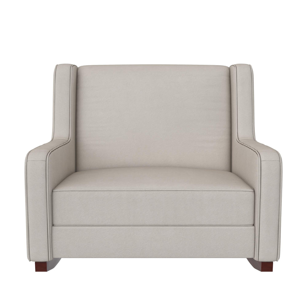 Beige Microfiber Double Rocker Chair M891761
