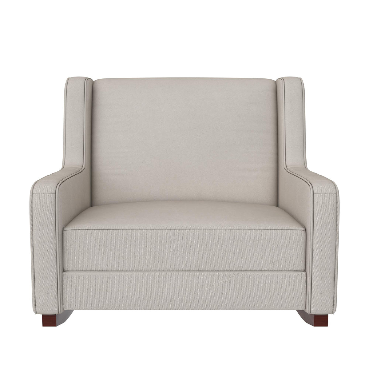 Beige Microfiber Double Rocker Chair M891761