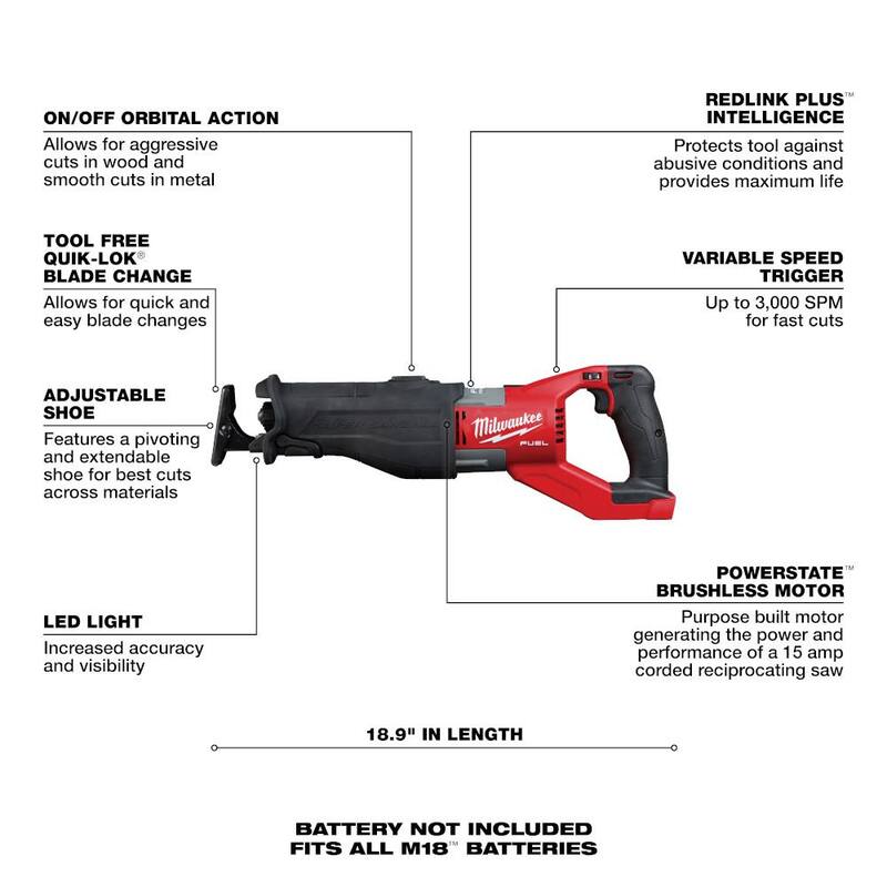 18V Lithium-Ion Brushless Cordless Sawzall and Rotary Hammer Kit N856483