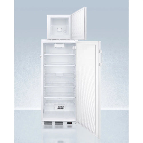10.1 cu.ft. Auto Defrost Refrigerator and Compact Manual Defrost Freezer with Stacking Rack Q75902