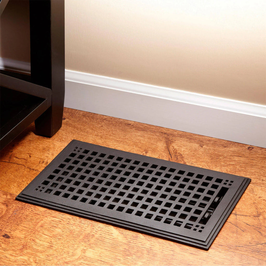 Black Cast Iron Floor Register M285523