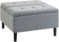 30" Square Upholstered Ottoman with Lift Top J6918