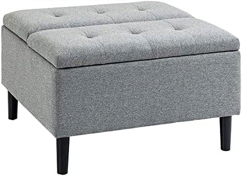 30" Square Upholstered Ottoman with Lift Top J6918