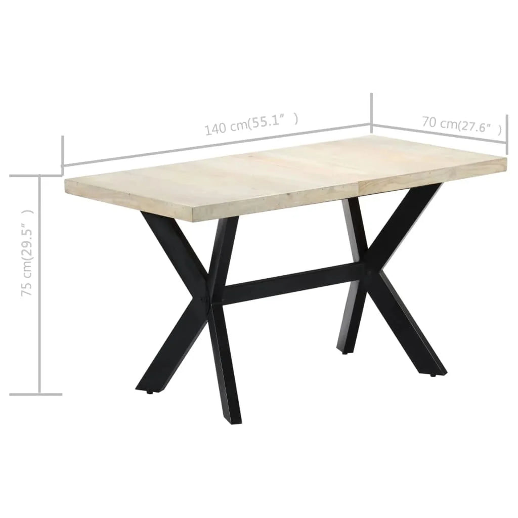 Solid Bleached Mango Wood Dining Table T22981