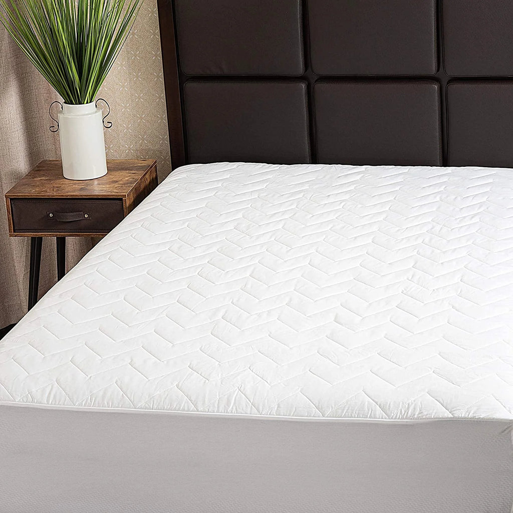 Waterproof Hypoallergenic Queen Size Cotton Mattress Pad Cover R464060