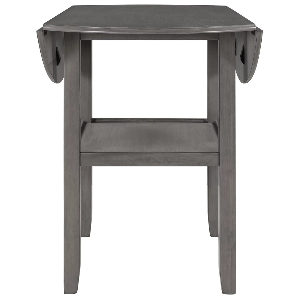Round Drop Leaf Kitchen Dining Table with Shelf N557356