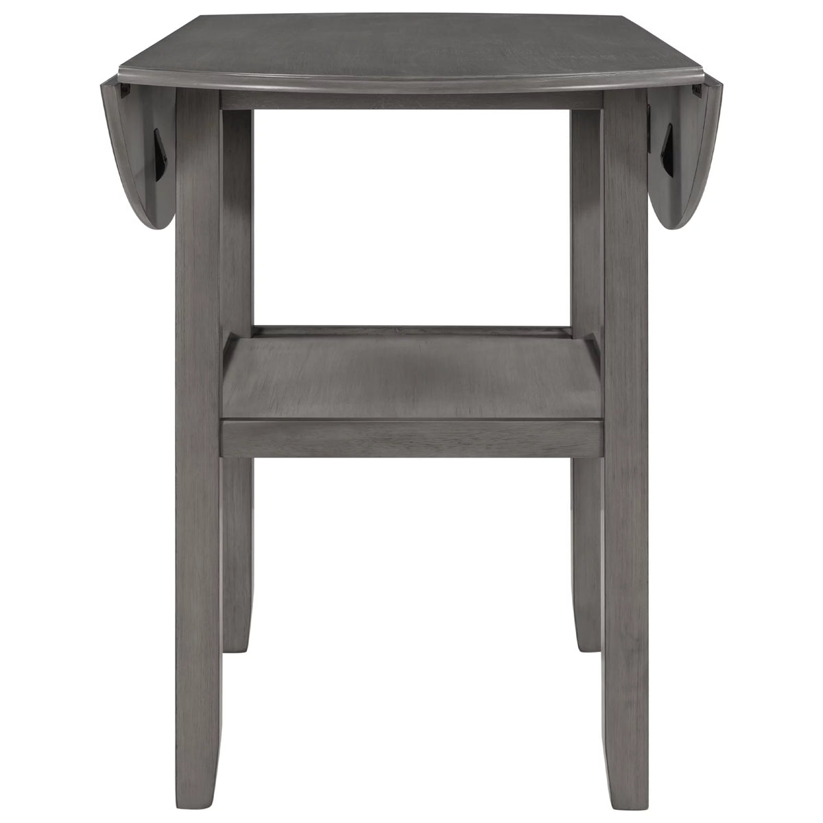 Round Drop Leaf Kitchen Dining Table with Shelf N557356