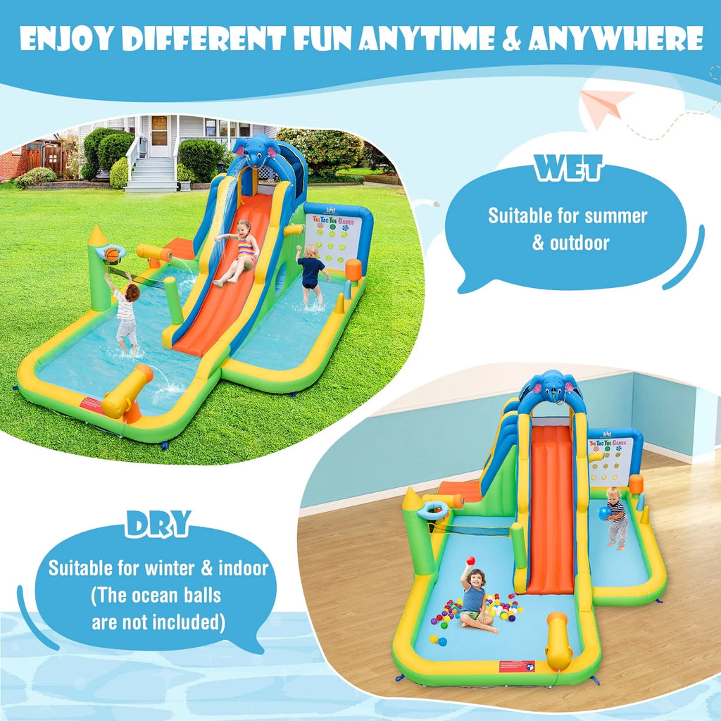 Inflatable Water Slide with Splash Pool Climbing Wall Z34549