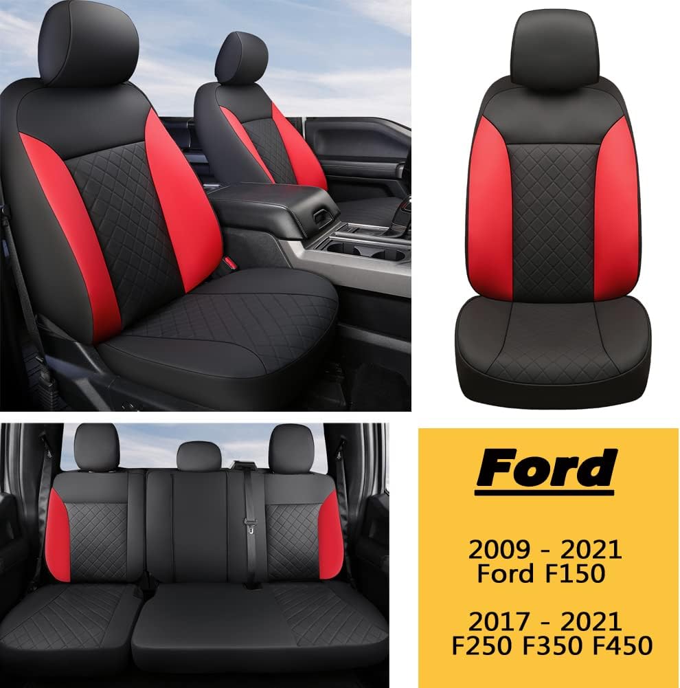 Custom Fit Car Seat Covers Full Set Black Blue X2469