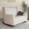 Beige Microfiber Double Rocker Chair M891761