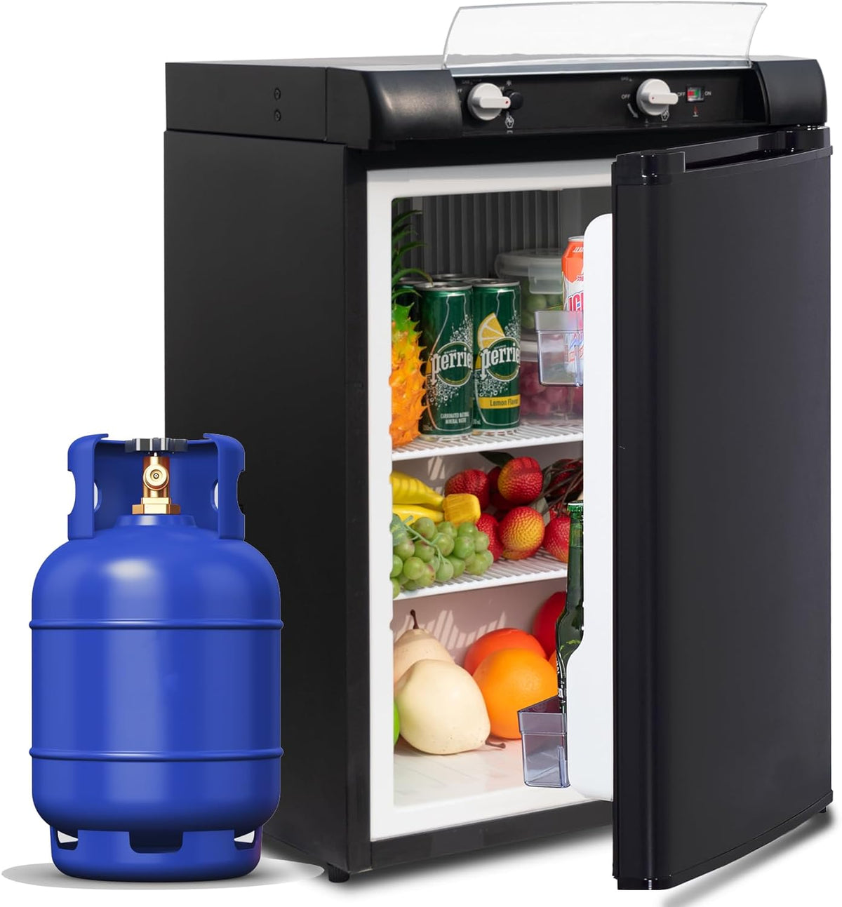 Black 2.1 Cu.ft 3 Way Propane Refrigerator M867115