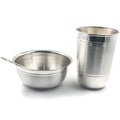 Pure Silver 4.0 Inch Glass, 4.3 Inch Bowl & Spoon R8673