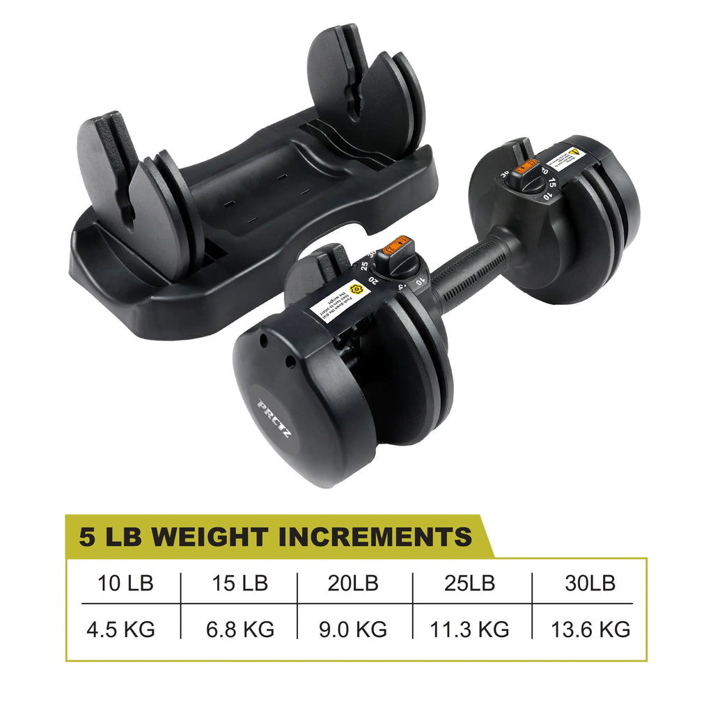 10-30lb Adjustable Dumbbell Pair with Stand W68487