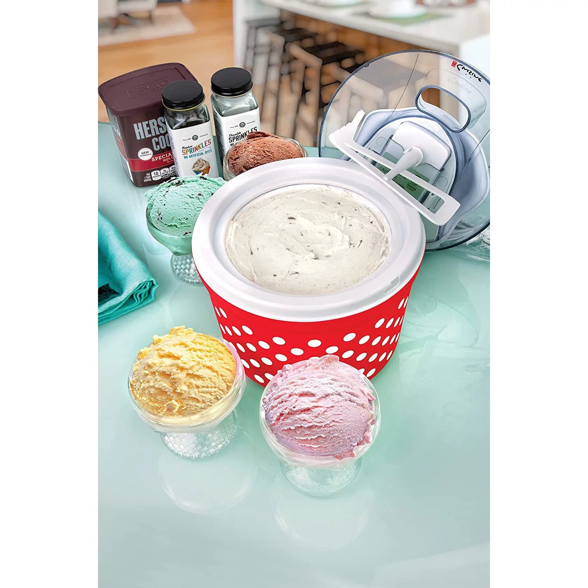 Automatic Ice Cream, Sorbet & Frozen Yogurt Maker With 4 Cup X399