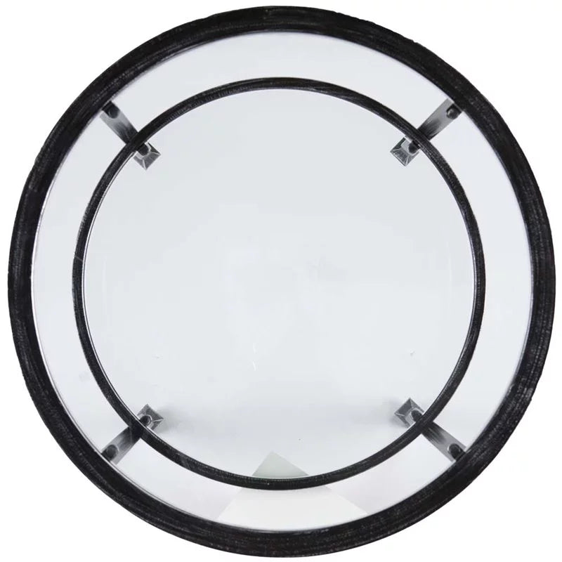 Round Glass Top Metal End Table Set of 2 Y71175