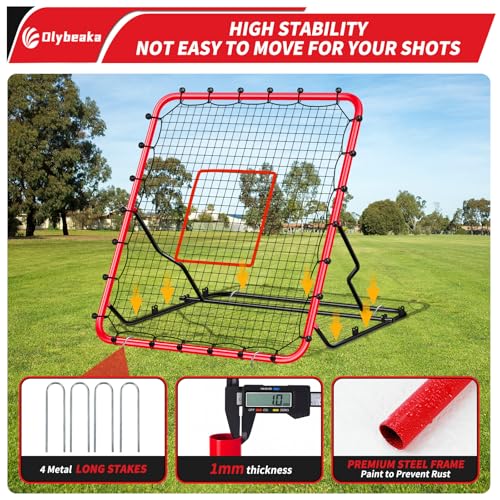 Baseball Rebounder Net with 3 Adjustable Angles 48" x 52" V66620