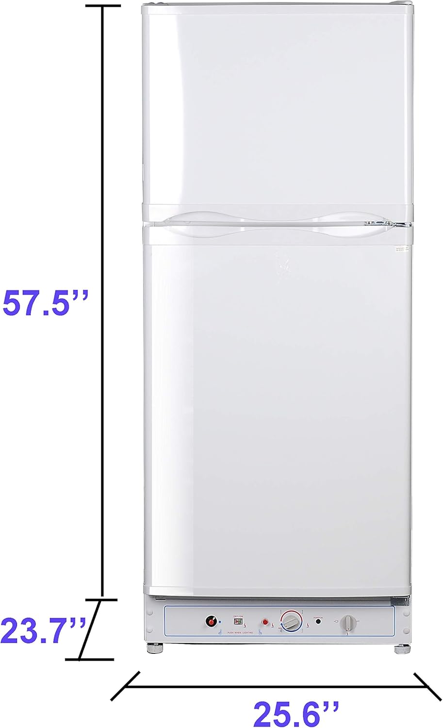 6.1 Cu.ft White Propane Refrigerator with Freezer E4667