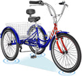 20/24/26 inch Adult Tricycle 3 Wheel Bike with Cargo Basket B157