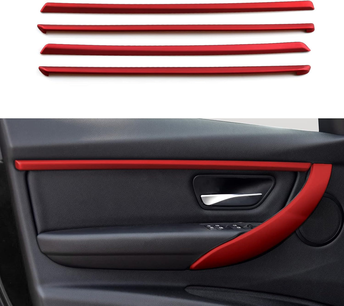 Car Multimedia Buttons Panel Cover Sticker Decals Molding Trim ABS Kit Silver Pack of 2 B673617