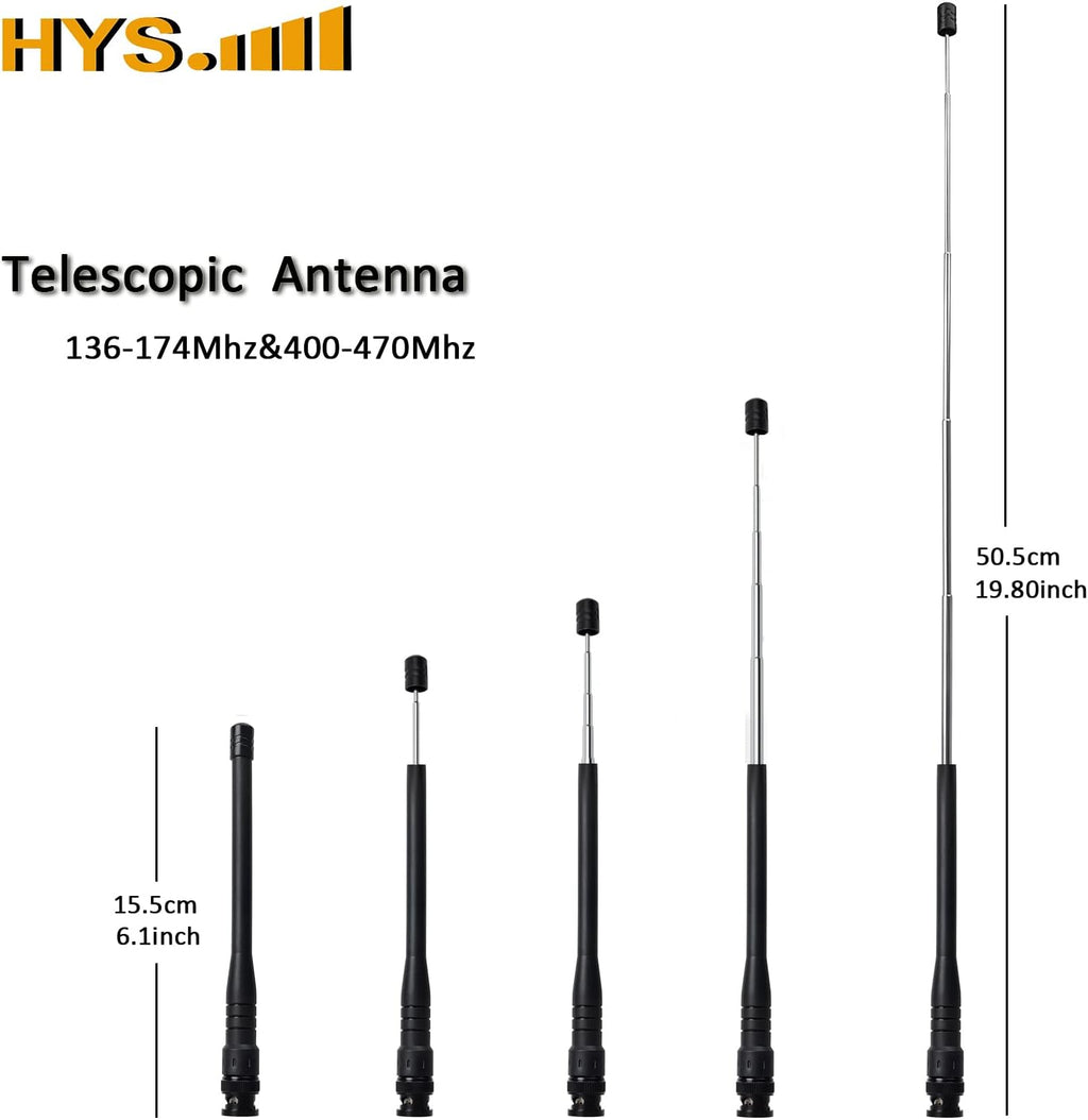 BNC Dual-Band VHF UHF Telescopic Antenna W40198