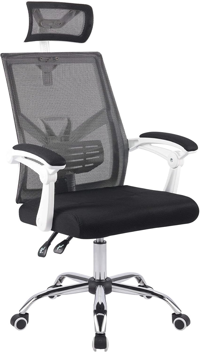 Black Ergonomic Mesh Office Chair with Lumbar Support V133