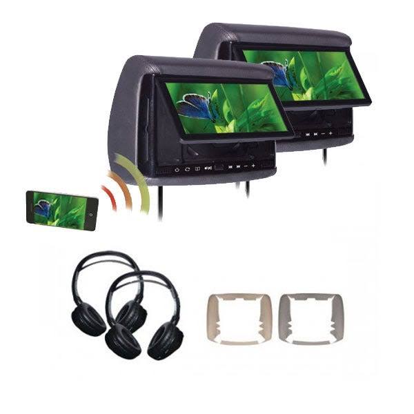 9x22 LCD/DVD Headrest Package with Headphones N885539