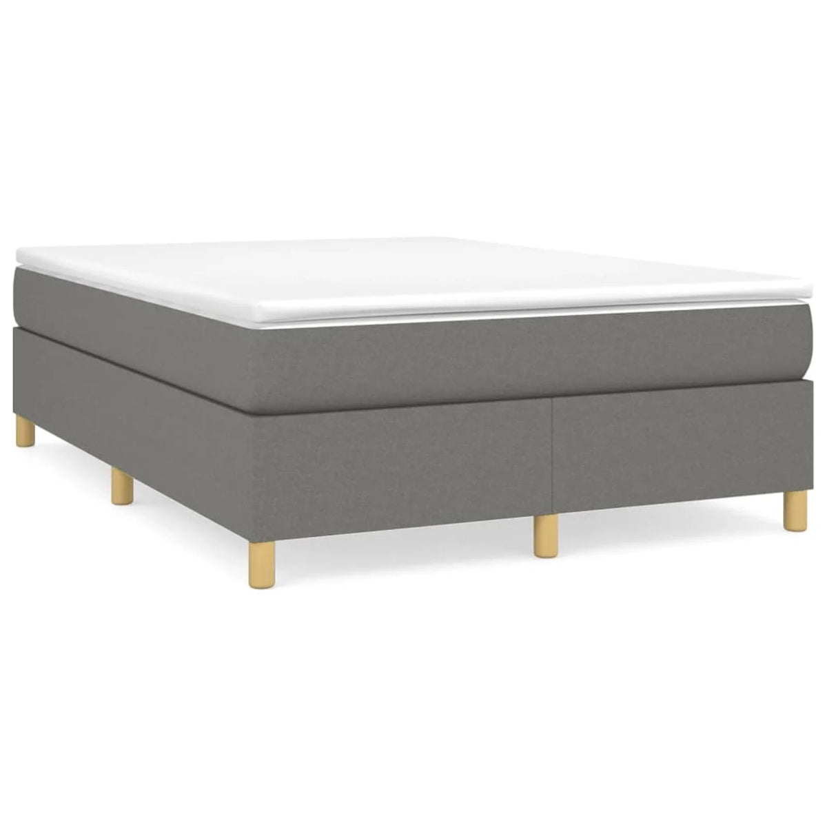 Full Size Fabric Platform Bed Frame with Wooden Slat Support V383874