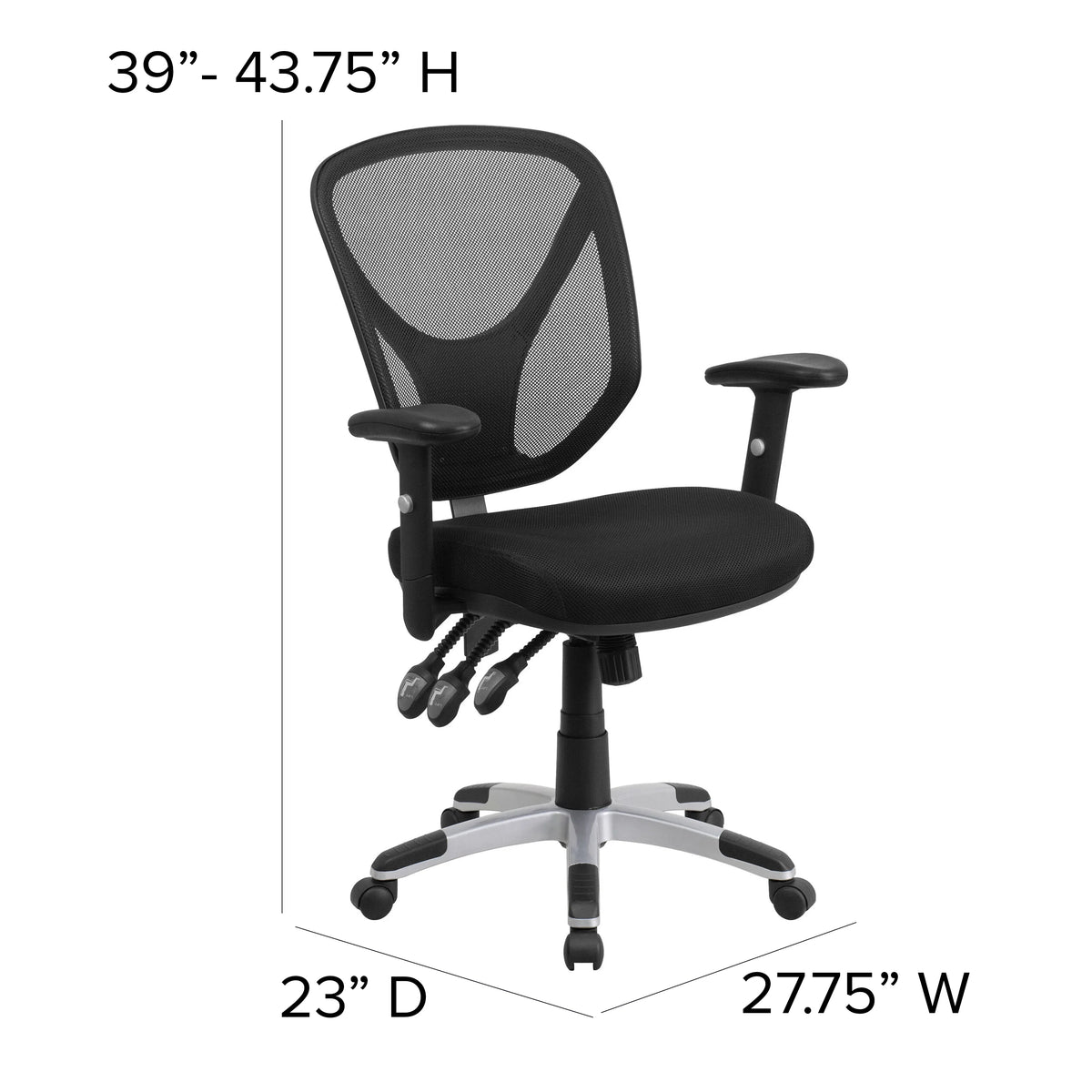 Black Mesh Ergonomic Task Office Chair V939