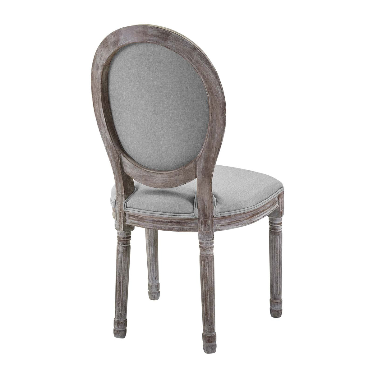 Light Grey Fabric Wood Dining Chair Set of Four Q227