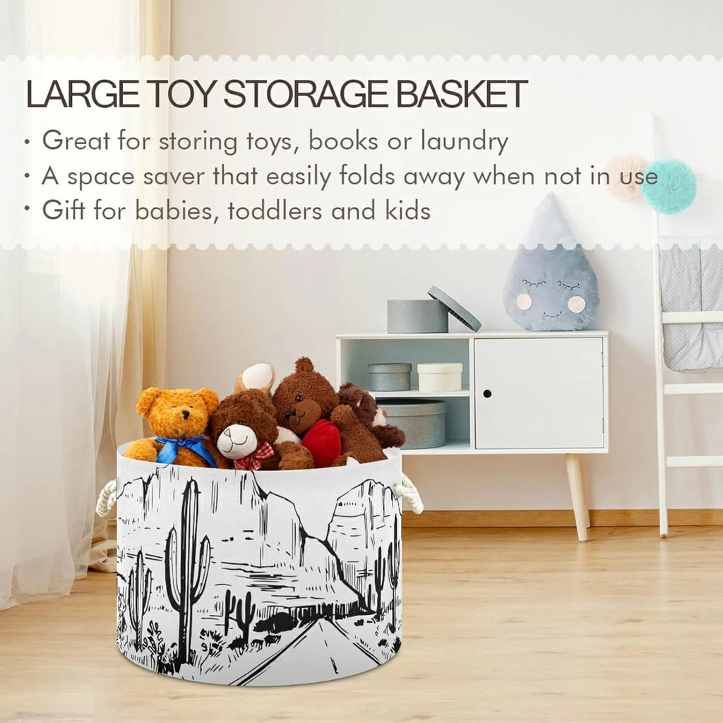 Collapsible Storage Basket with Handle, 20x20x14 in T137