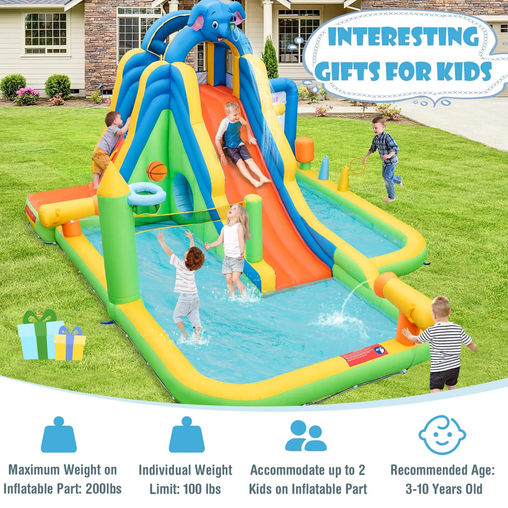 Inflatable Water Slide with Splash Pool Climbing Wall Z34549