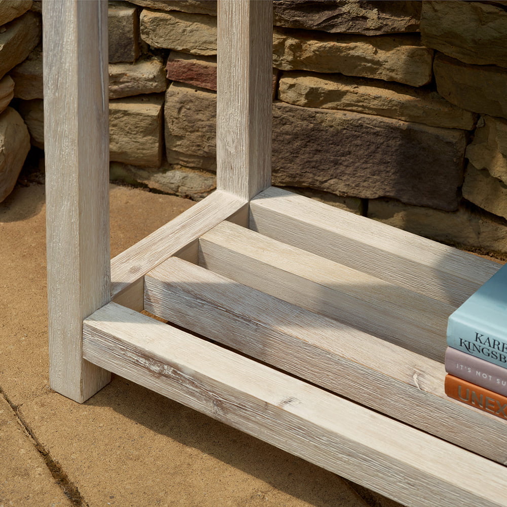 Indoor or Outdoor Cement Console Table with Lower Shelf L347