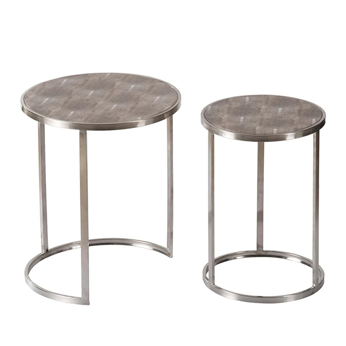 Round Nesting Tables with Rod Legs Set of 2 W786212