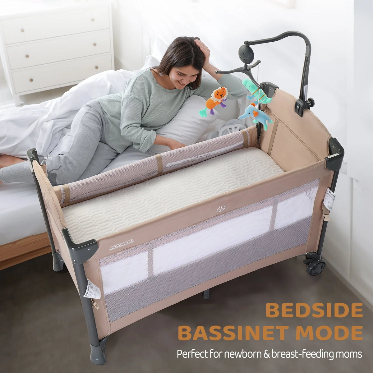 Folding Bedside Bassinet Co-Sleeper Z3414