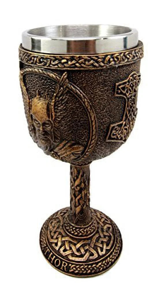 7oz Resin Wine Goblet Chalice With Stainless Steel Liner L477