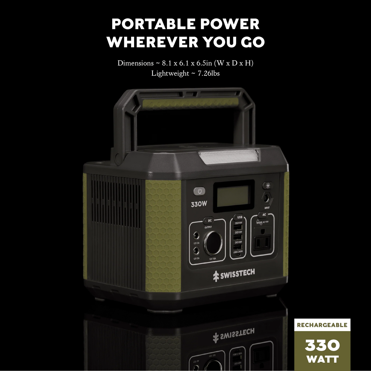 Portable Power Station 288.6Wh Solar Powered Battery F61604