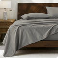 Organic Cotton Percale Sheet Set King Light Gray W970771