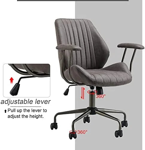 Ergonomic Suede Fabric Office Chair E48657