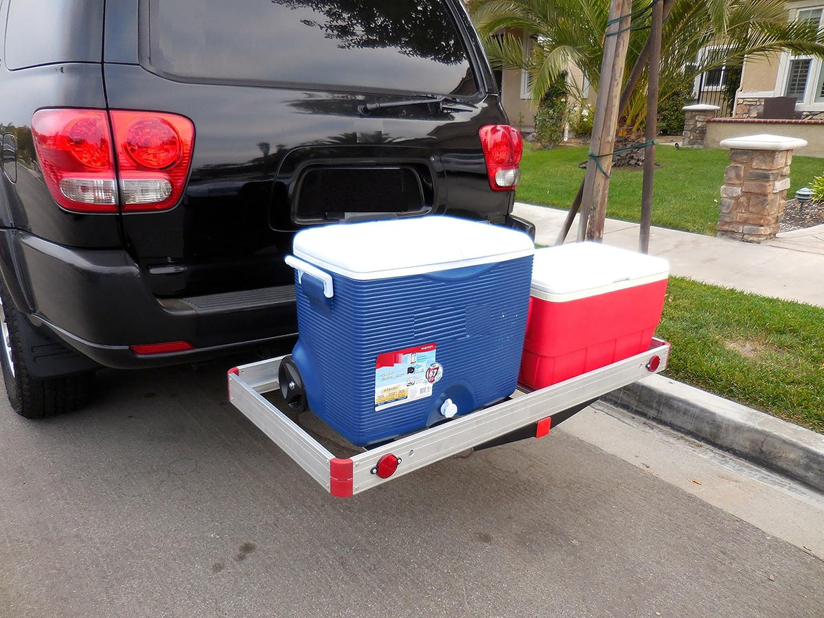 48 x 21 Hitch Mount Aluminum Cargo Carrier H765489