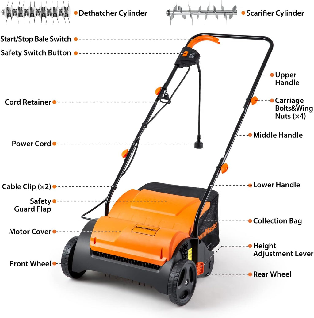13-Inch 12AMP Scarifier and Dethatcher A2952