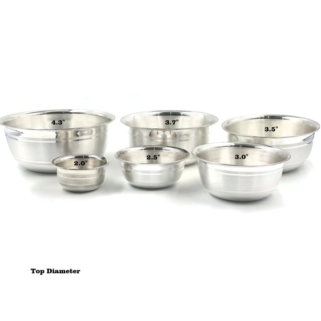 Pure Silver 4.0 Inch Glass, 4.3 Inch Bowl & Spoon R8673