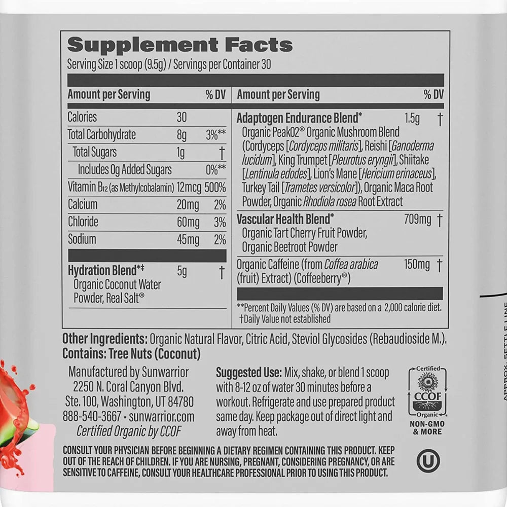 Vegan Preworkout Powder Watermelon Wave 285g Q517720