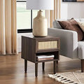 Charcoal Nightstand Set 2 with Drawers P382