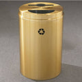 33 Gallon Recycling Receptacle with Satin Brass Top G34300