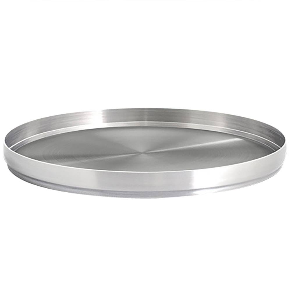 Brushed Stainless Steel Round Plate with Raised Rim - 12/Case Z772158
