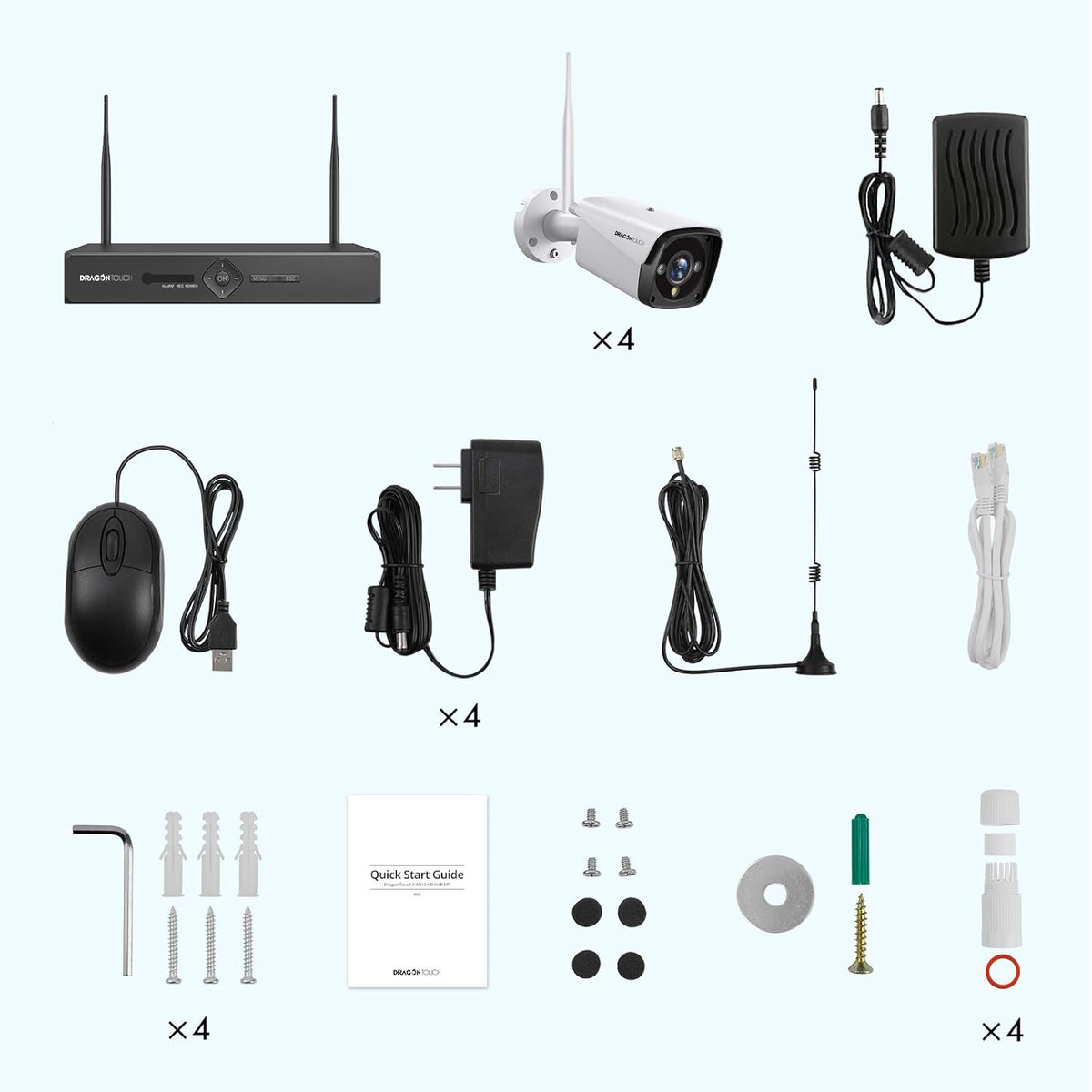 3MP WiFi Security Camera System with Color Night Vision Z23133