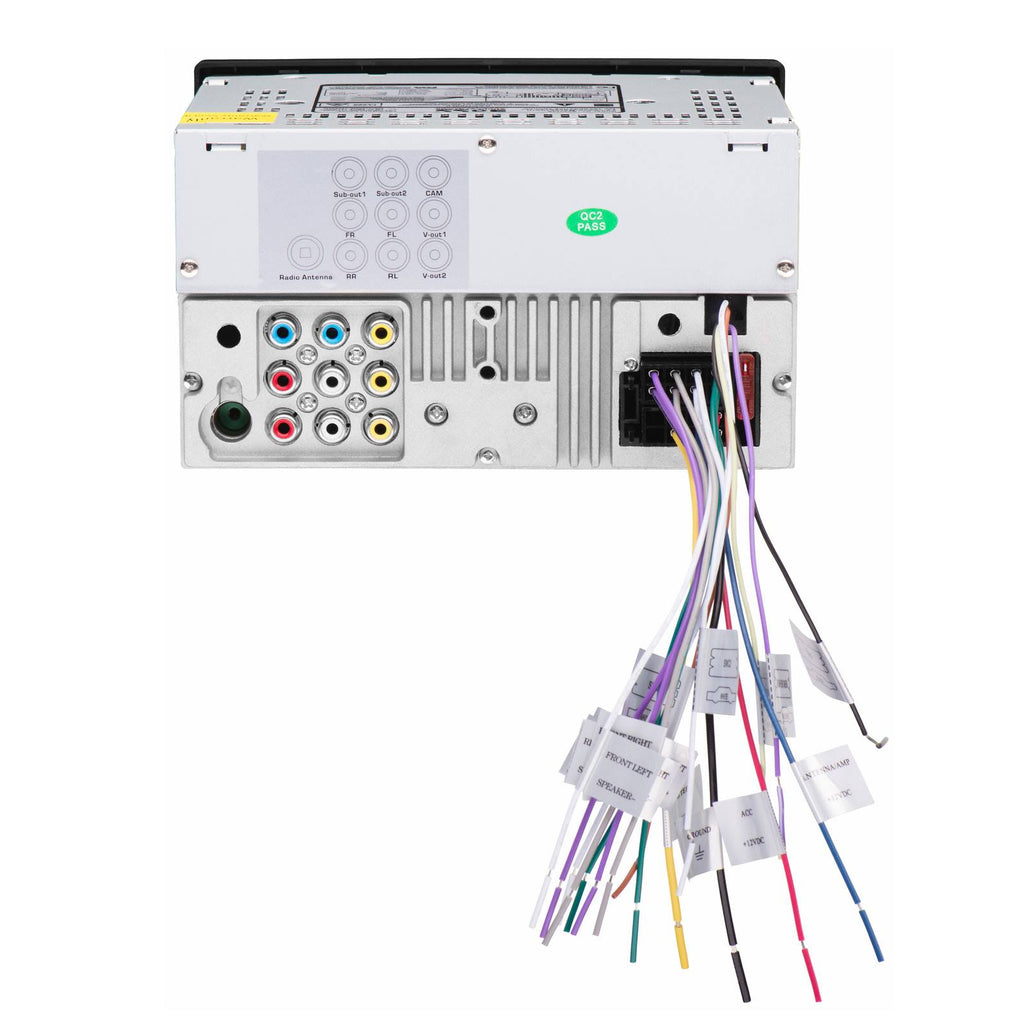 Double-DIN In-Dash DVD MP3 CD AM FM Receiver with Bluetooth R129